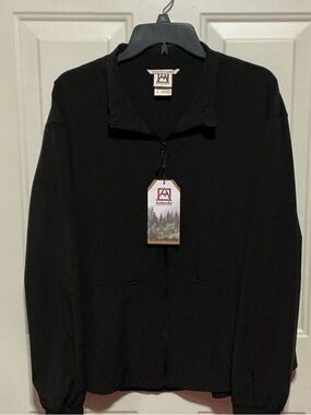Avalanche Black Utility Jacket with Zip Front